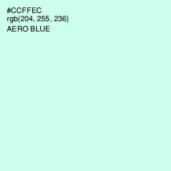 #CCFFEC - Aero Blue Color Image